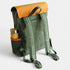 Dugong Backpack - Tropical Green Brown- Canvas Daily/Office/City/Travel Sustainable Laptop Backpack